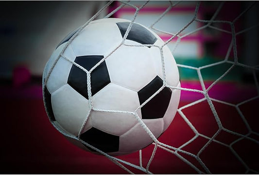 Soccer Ball in Goal Backdrop Sports Game Party Sports Birthday Party Photography Background Football in Net Boys Children Adult Sports Club Portrait Backdrops Photo Shoot Decor Wallpaper 20x10ft