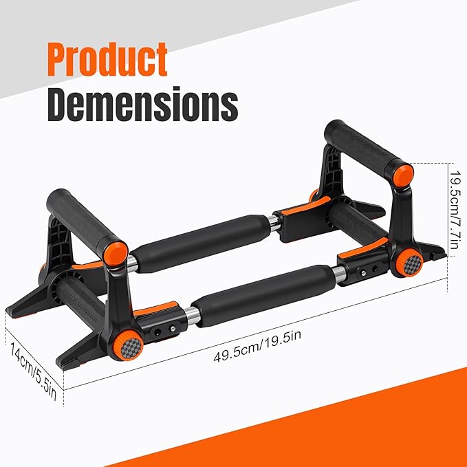 Twister Arm Trainer, Adjustable Chest and Arm Trainer 2 in 1 Gym Workout Equipment for Arm and Chest Muscle Training, Portable Push Up Bar with Anti-Slip Handles for Men Women