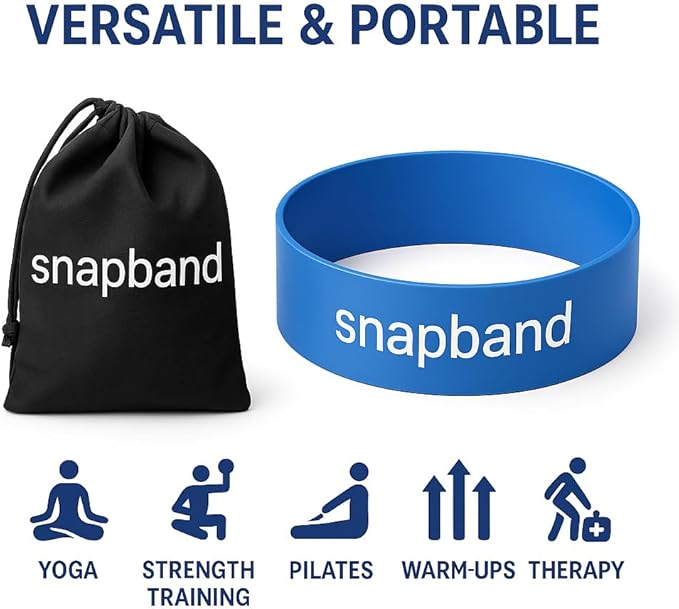 Resistance Bands Set for Physical Therapy & Strength Training – 5 Levels (Extra Light to Extra Heavy), Non-Slip Exercise Bands for Rehab, Glutes, Legs & Warmups – Includes Carry Bag