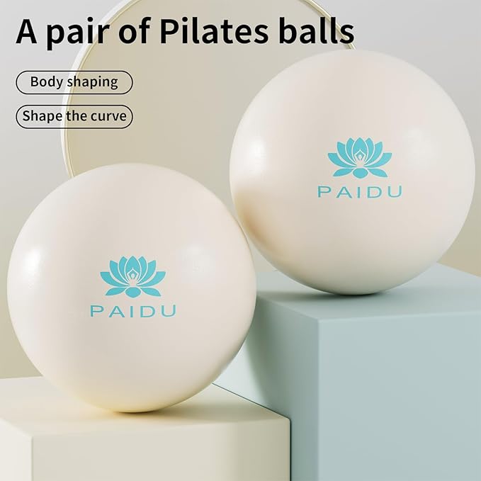 Pilates Ball 10-inch Core, Anti-Explosion and Anti-Slip Mini Yoga Balls, Suitable for Pilates, Yoga, Core Training, Physical Therapy, Balance, Stability, Stretching Exercises