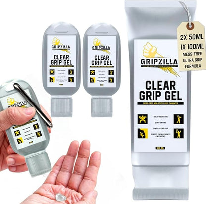 GRIPZILLA Clear Liquid Chalk Gel - Chalk Mess-Free Grip Enhancer for Optimal Performance- Non Sticky, Anti-Slip Perfect for Golf Grips,Tennis,Pole Dance,Gym,Pickball Repels Sweat & Moisture from Hands