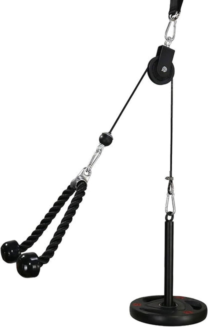LFJ LAT Pull Down and Lift Weight Pulley System Cable Machine Pulley Attachment for Triceps Pull Down, Biceps Curl, Back, Forearm, Shoulder Home Gym Equipment