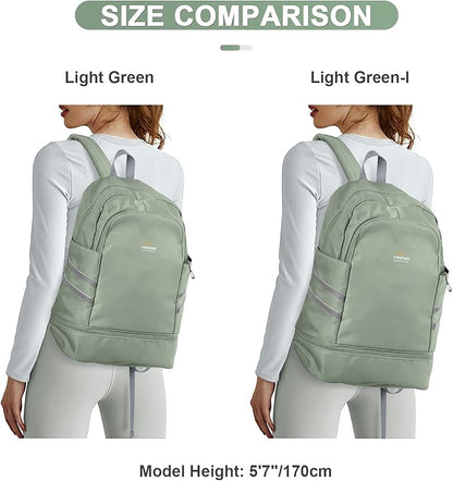 coofay Gym Backpack For Women Waterproof Sports Backpack With Shoe Compartment Lightweight Travel Backpacks Small Gym Bag Dance Volleyball Backpacks
