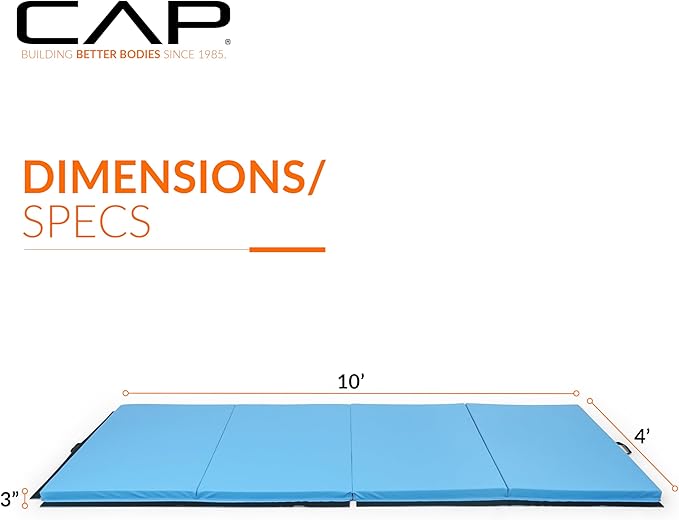 CAP Barbell All Purpose Folding Anti Tear Exercise Training Aerobic Fitness Gym & Gymnastics Balance Mat | Multiple colors