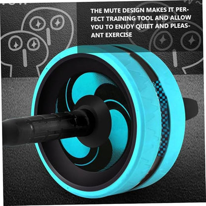 Mikinona Blue Ab Roller Wheel with Knee Pad and Jump Rope for Women Non-slip Handles Core Strength Trainer for Home Gym Fitness Equipment Suitable for Beginners and Advanced Abdominal