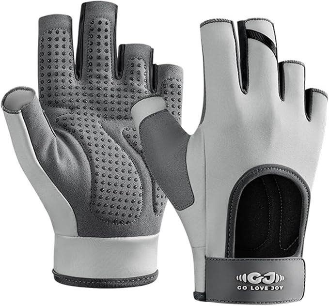 Workout Gloves for Women & Men, Anti-Slip Fingerless Gloves for Weightlifting, Mens Workout Gloves Gym Gloves Fitness Gloves