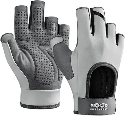 Workout Gloves for Women & Men, Anti-Slip Fingerless Gloves for Weightlifting, Mens Workout Gloves Gym Gloves Fitness Gloves