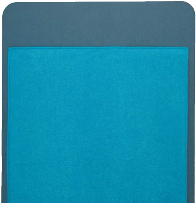 Private Island Hot Yoga Beach Mat Towel Non Slip Recycling Microfiber Quick Dry Compact Sand Water Sports Gym Picnic Blanket Outdoor Camping 24”x68” (Blue, Large)