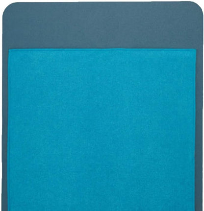 Private Island Hot Yoga Beach Mat Towel Non Slip Recycling Microfiber Quick Dry Compact Sand Water Sports Gym Picnic Blanket Outdoor Camping 24”x68” (Blue, Large)