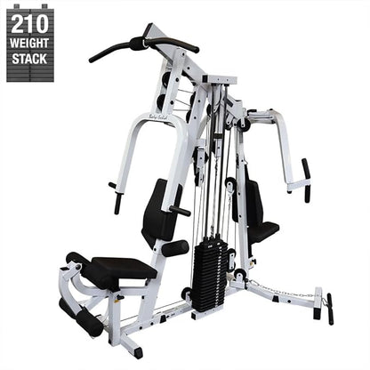 Body-Solid Multi-Station, Single Weight Stack Home Gym Machine, Arm & Leg Strength Training Functional Exercise Workout Station, 210lbs. Black Weight Stacks