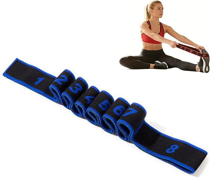 2027 New Fitness Resistance Band for Stretching and Yoga, Numbered Stretch Resistance Strap with Clear Sections, Adjustable Elastic Band for Yoga, Pilates & Full Body Stretching