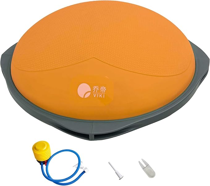 exercise balance ball, half a yoga ball, fitness ball, suitable for core stability training in home gyms, non-slip surface, and balance sports equipmen