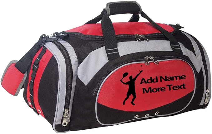 Personalized SportS Duffel Bag With Custom Name & Text - Tennis