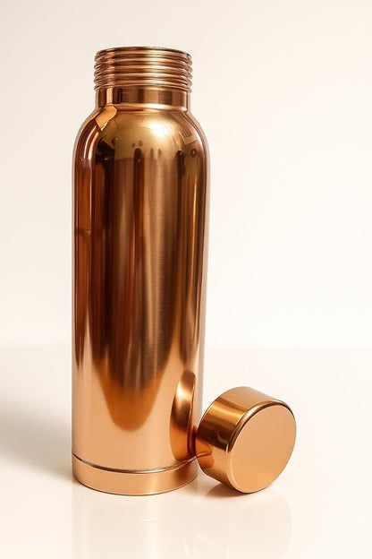 Copper Water Bottle 34 Oz Large Copper Water Bottle For Drinking 100% Pure Ayurvedic Vessel For Leak-Proof Lid Bottle for Yoga, Gym, Office, Home