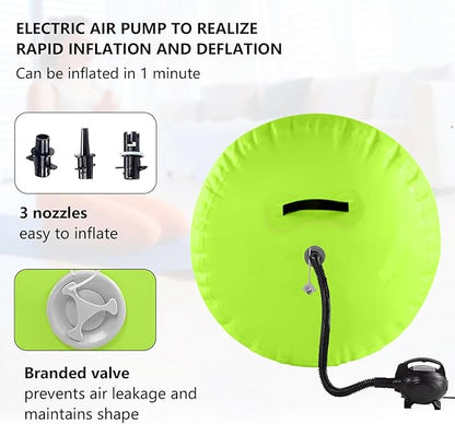 Air Roller Gymnastics Barrel Inflatable Tumbling Roller Air Mat, Air Barrel Gymnastics Tumble Track Mat with Pump for Backhandspring/Training Cheerleading/Yoga/Home and Outdoor Use