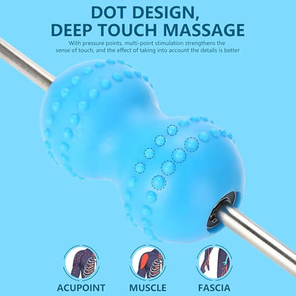 OUTASIGHT Massage Stick Roller, Multifunctional Body Muscle Massager, Deep Massage Stick Relief Myofascial Release with 2 Balls for Men and Women