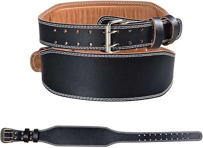 Pu Support Belt for Weightlifting Waist Support for Men Women Fitness Lumbar Brace for Squats Hard Pulls Black