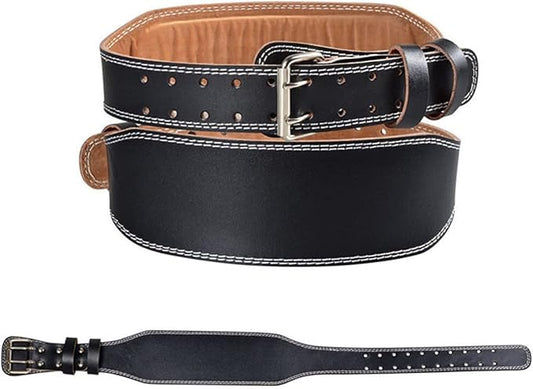 Pu Support Belt for Weightlifting Waist Support for Men Women Fitness Lumbar Brace for Squats Hard Pulls Black