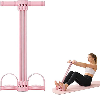 Pedal Resistance Band with Handle,Upgrade 6-Tube Natural Rubber Foot Pedal Resistance Band, Multifunction Pedal Puller Resistance Band for Abdomen, Waist, Arm, Leg, Core/ABS