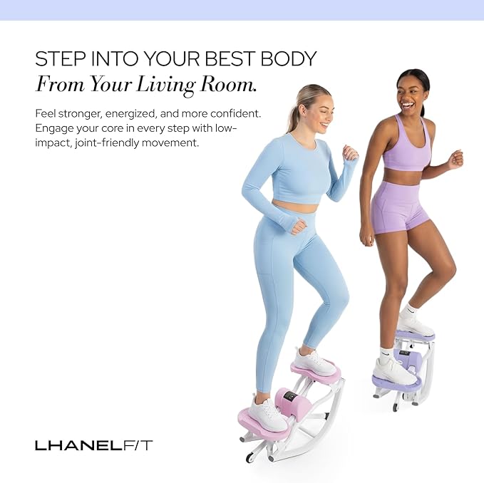 The Rock Stepper - Side to Side Rocking Stepper Machine for Home Workouts - Low Impact Indoor Cardio Leg Glute and Core Training - Quiet Compact Step Rocker Exercise Equipment