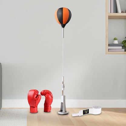Boxing Reaction Ball Boxing Speed Bag Suction Cup Base Boxing Punching Bag with Stand for Home Gym, Fitness, Exercise, MMA, forAdults withGloves