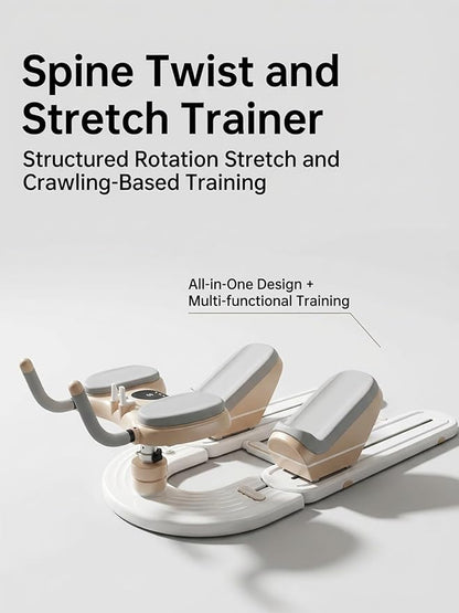Spine Twist and Stretch Trainer Ab Machine Back Stretcher Core Workout Lower Back Training Full Body Stretch Crawling Exercise Fitness Twist Workout Waist Leg Training Machine