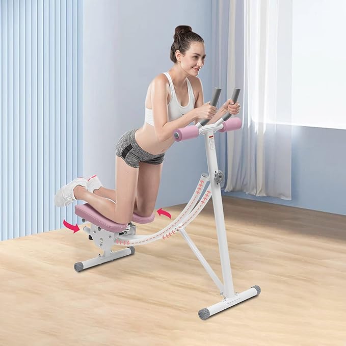 Abs Workout Equipment for Home Gym, Foldable Abdominal Whole Body Workout Machine, Whole Body Workout Waist Trainer for Women&Men, Core Abs Exercise Machine
