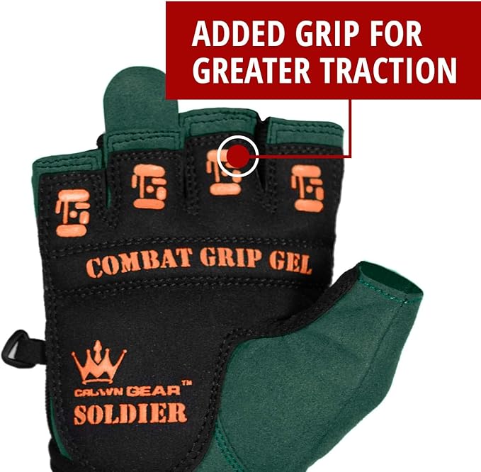 Crown Gear Weightlifting Gloves for Crossfit Workout Training - Fitness Gym Bodybuilding Gloves for Men or Women - Best for Heavy Weight Lifting Exercise Integrated Full Wrist Support Wraps