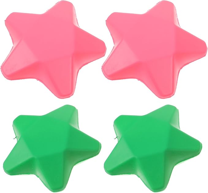 BESPORTBLE Finger Exercise Ball Hand Grip Strength Trainer, 4pcs Star Shaped Hand Grip Ball Finger Resistance Exercise Squeezer for Adults Hand Workout