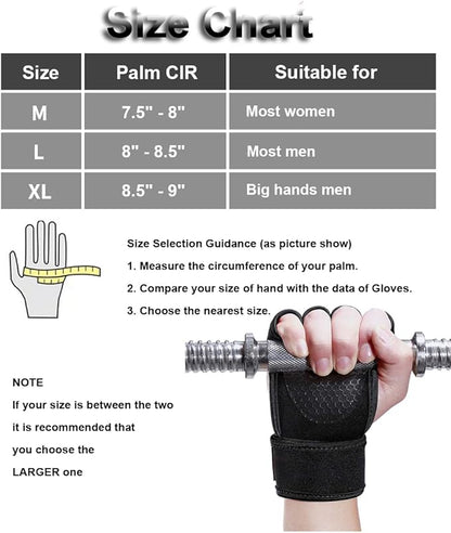 Workout Gloves for Men Workout Gloves Women, Wrist Wraps Wrist Straps for Weightlifting, Versa Grips Lifting Wrist Wraps Weight Lifting Gloves Gym Gloves for Men & Women