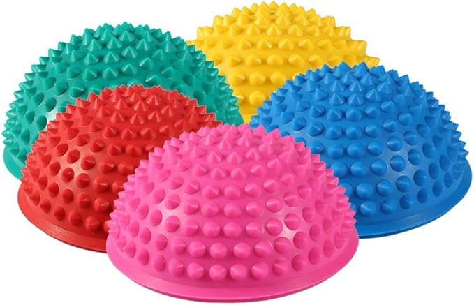 Foot Massage Half Ball,ZJchao 2 Pcs Yoga Half Ball Physical Fitness Appliance Exercise Balance Ball Massage Mat Exercise Stepping Stones Balance pods Gym Yoga Pilates Ball (Yellow)