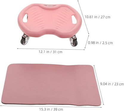Kisangel Ab Roller with Knee Pad Wheel Abdominal Exercise Equipment for Core Strengthening Quiet Operation for Home Use Enhanced Stability for Beginners Advanced Users