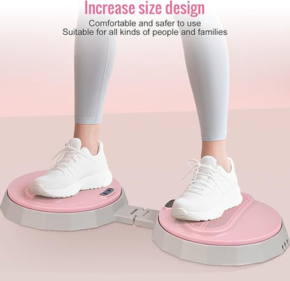 Waist Twister Machine, Foldable Portable Exercise Twist Board for Women Men, Noiseless Ab Twister for Home Gym Equipment, 618 lbs Capacity | Track Reps