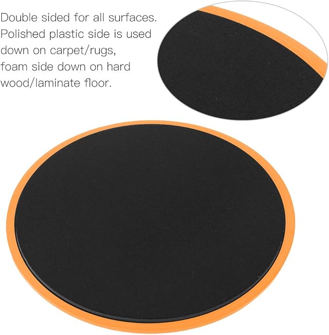 Fitness Sliding Disc, Wireless Core Slider Workout Equipment, Low Impact ABS Sliders for Home Gym and Floor Exercises with Pull Straps for Beginners and Advanced Users