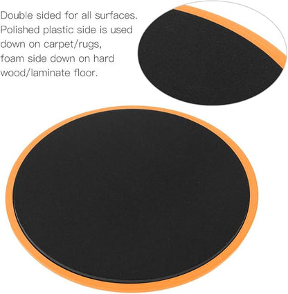 Fitness Sliding Disc, Wireless Core Slider Workout Equipment, Low Impact ABS Sliders for Home Gym and Floor Exercises with Pull Straps for Beginners and Advanced Users