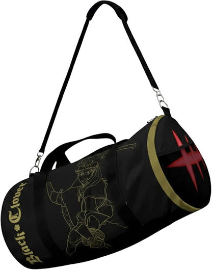 Anime Gym Bag for Women Men - Large Capacity Waterproof Workout Fitness Travel Sports Bags Fashion Street Camping ExpandaCLe Carry On Duffle Bag For Couple (Clover) PTY