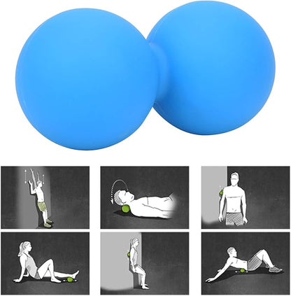 Gel Exercise Peanut Ball Yoga Gym Fitness Body Relax Massage Ball Relieve Pain (Blue)