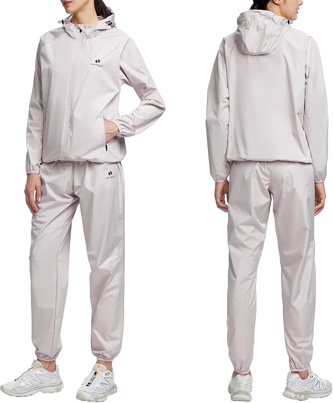 HOTSUIT Sauna Suit Women Machine Washable Sweat Sauna Jacket Pants Anti Rip Sweat Suits for Gym Workout