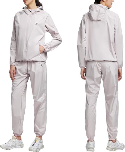 HOTSUIT Sauna Suit Women Machine Washable Sweat Sauna Jacket Pants Anti Rip Sweat Suits for Gym Workout