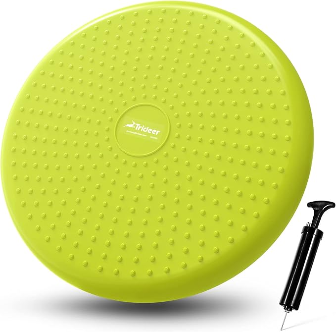 Trideer Wobble Cushion Core Balance Disc, Flexible Seating for Classroom Elementary, Wiggle Seat for Sensory Kids, Balance Pad with Inflation Pump