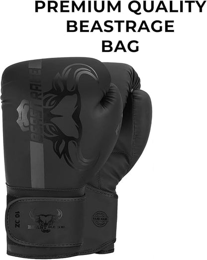 BEAST RAGE Boxing Gloves Muay Thai Kickboxing MMA Fight Bag Training Punch Hitting Workout Men Women Sparring Fitness Mitts Heavy Padded Martial Arts Sports