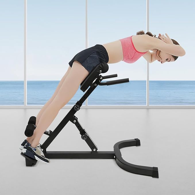 Multi-Functional Bench, 150kg/330lbs Weight Capacity Foldable Abdominal Trainers Sit Up Bench, Total Ab Workout Equipment for Home Gym, Back Extension Roman Chair Adjustable Sit up Bench