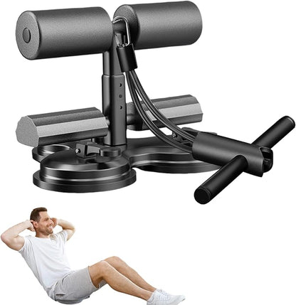 Sit-Up Device, Adjustable Height Suction Cup Abs Exercise Trainer, 325KG Multifunctional Core Training Equipment for Home, Office, and Gym Workouts, Comfortable Training Supplies