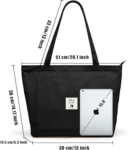 WLLWOO WLLWOO Yoga Bags for Women with Yoga Mats Bags Carrier Carryall Canvas Tote for Pilates Shoulder for Travel Office Beach Workout