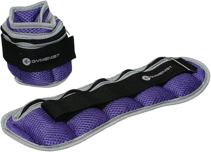 GYMENIST Pair of Ankle and Wrist Weights Adjustable Size The Weight Can Also Be Adjusted Set of Two