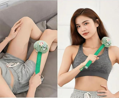 Traditional Moxa Stick Massager - Handheld Mugwort Massage Hammer for Pain Relief, Muscle Relaxation, Acupressure - Ergonomic Grip with US Design Patent (Blue Green…)