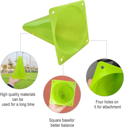 Soccer Cones for Sports Training: Soccer Cones Training Agility Field Marker for Skating Basketball Football Practice Indoor Outdoor 7 Inch 24 Pack Activity Obstacle Course 6 Colors