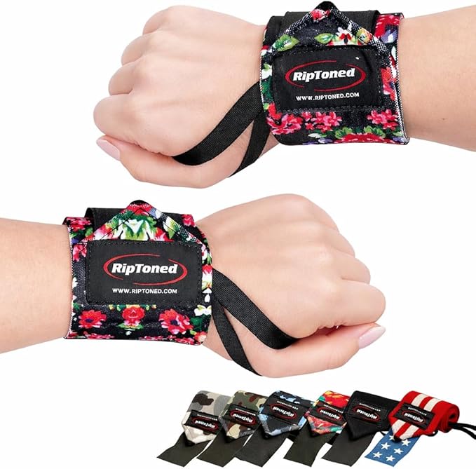 Rip Toned Wrist Wraps for Weightlifting – USPA & USAPL Approved 18" Wrist Straps for Powerlifting – Adjustable, Durable Gym Wraps with Thumb Loop – Maximum Support for Men & Women