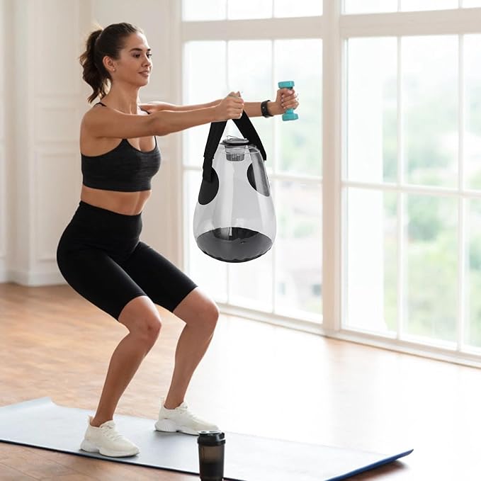 Alomejor Water Weights Bag, Fitness Training Water Bag Water Weight Bag Workout Equipment for Muscle Growth Fitness Training