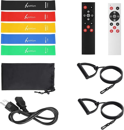 Softgym Resistance Loop Exercise Bands with Set of 5 and Carry Bag,1 Set Exercise Bands,2 Remote Controls,A Power Cord